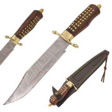 Old Ram Handmade Custom Damascus Bowie Knife
